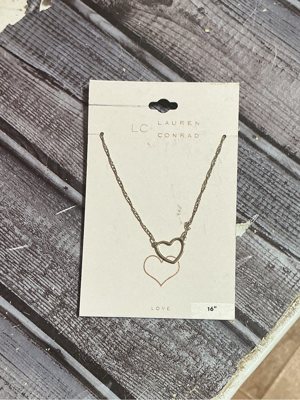 LC Lauren Conrad Gold Heart Necklace